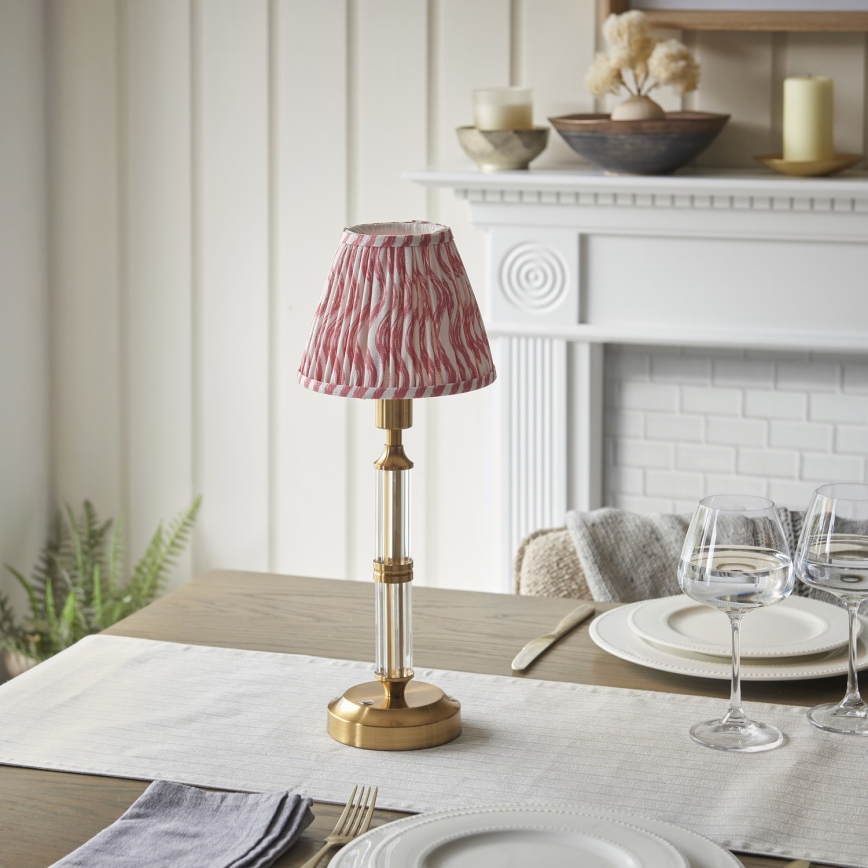 Endon 114842 - LED Dimmable rechargeable table lamp MORTON LED/1,5W/5V 3600 mAh brass/pink