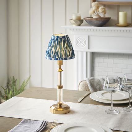 Endon 114846 - LED Dimmable rechargeable table lamp MORTON LED/1,5W/5V 3600 mAh brass/blue