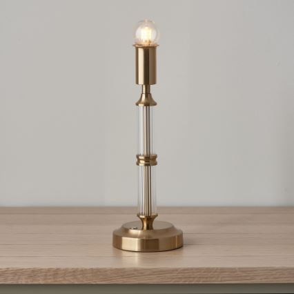 Endon 114846 - LED Dimmable rechargeable table lamp MORTON LED/1,5W/5V 3600 mAh brass/blue