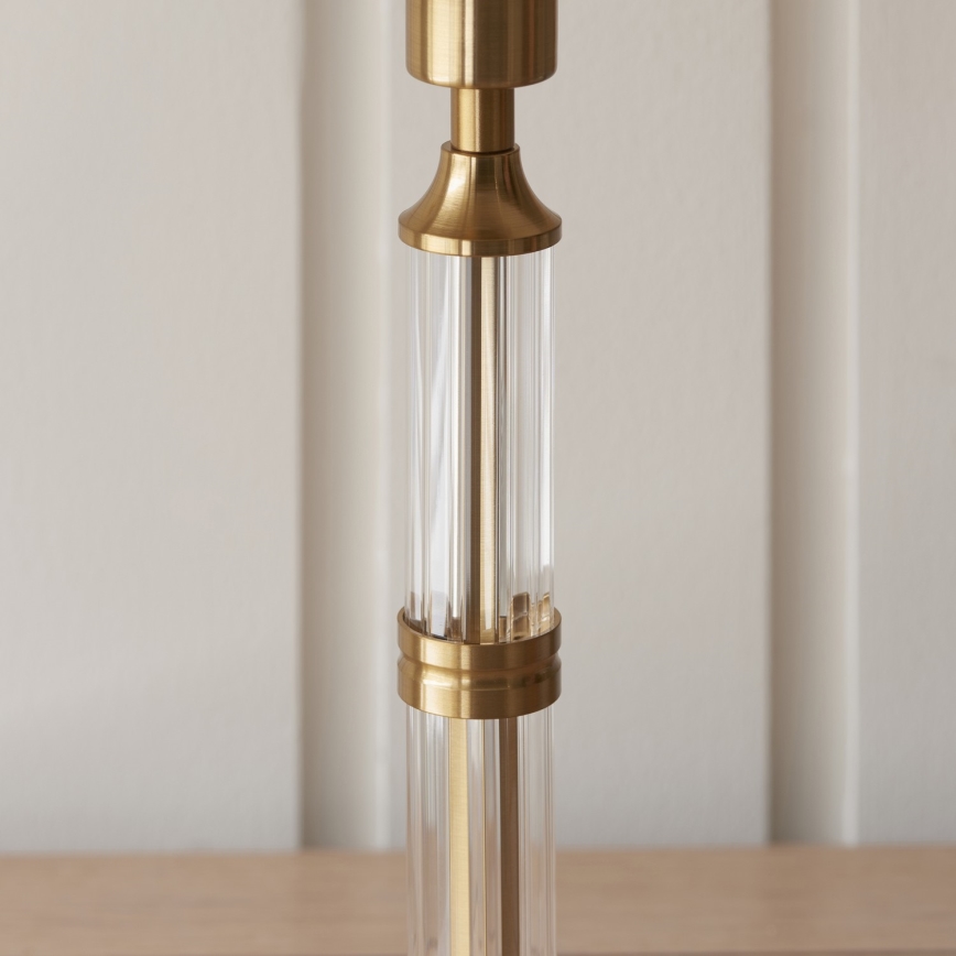 Endon 114849 - LED Dimmable rechargeable table lamp MORTON LED/1,5W/5V 3600 mAh brass/beige