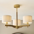 Endon 116993 - HEATHCLIFF Rod Pendant 3x E14/7W/230V Brass/Ash