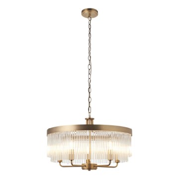 Endon 119110 - CLERMONT Chain-Hung Chandelier 5xE14/6W/230V, Brass