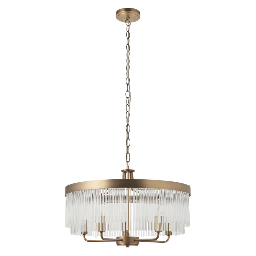 Endon 119110 - CLERMONT Chain-Hung Chandelier 5xE14/6W/230V, Brass