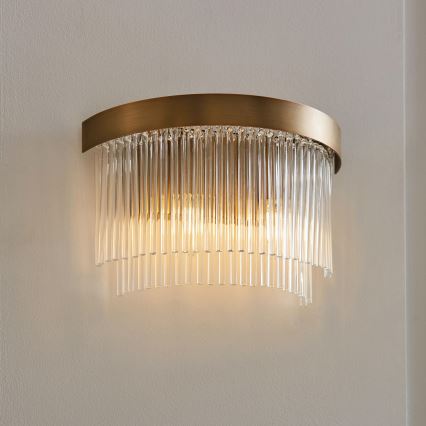 Endon 119125 - CLERMONT Wall Sconce 2xE14/6W/230V Brass