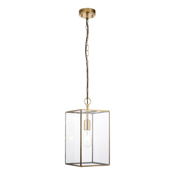Endon 119141 - HAMMOND Chain Pendant 1xE27/10W/230V 21.5x21.5 cm Brass