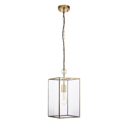 Endon 119141 - HAMMOND Chain Pendant 1xE27/10W/230V 21.5x21.5 cm Brass