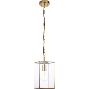 Endon 119142 - HAMMOND Chain Pendant Light 1xE27/10W/230V 17x17 cm Brass