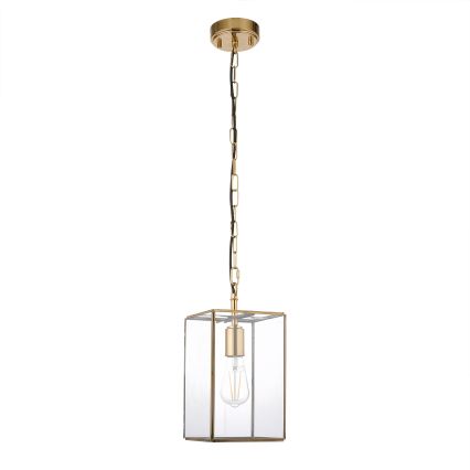 Endon 119142 - HAMMOND Chain Pendant Light 1xE27/10W/230V 17x17 cm Brass