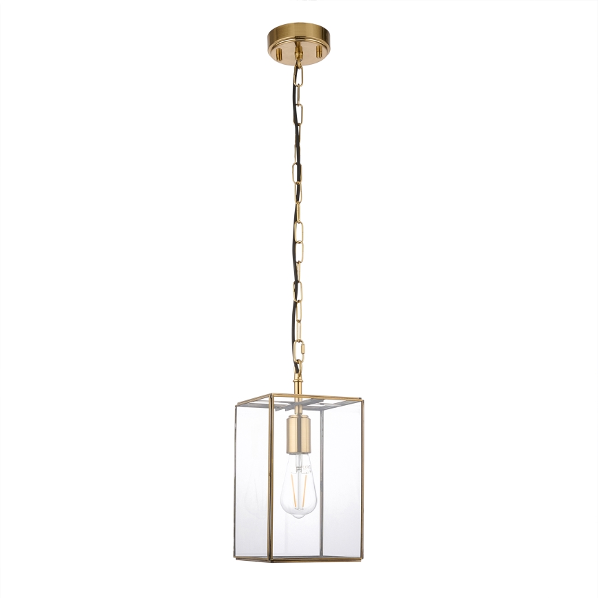 Endon 119142 - HAMMOND Chain Pendant Light 1xE27/10W/230V 17x17 cm Brass
