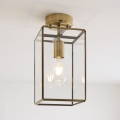 Endon 119143 - HAMMOND Flush‑mount Ceiling Light 1x E27/10W/230V, Brass
