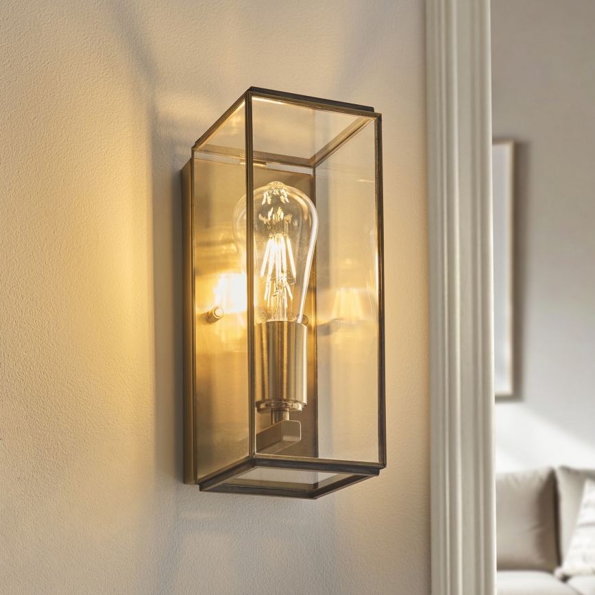 Endon 119144 - HAMMOND Wall Light 1xE27/10W/230V, Brass