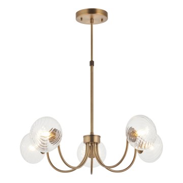Endon 119210 - HAGUE Rod Chandelier 5xG9/5W/230V Brass