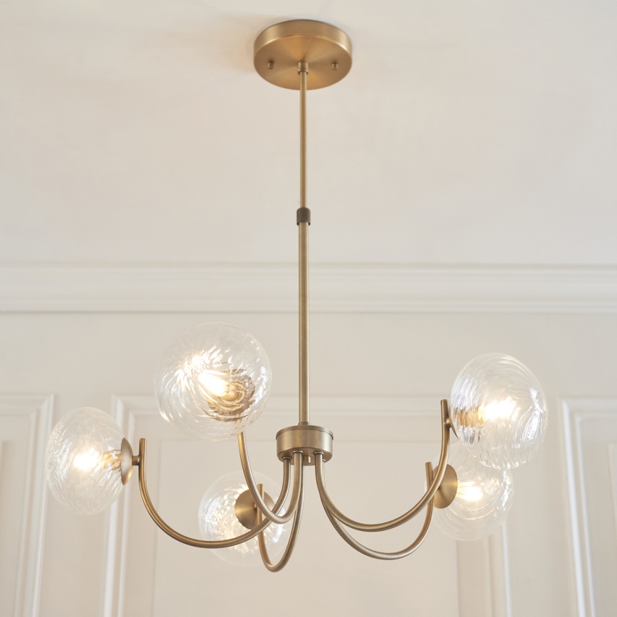 Endon 119210 - HAGUE Rod Chandelier 5xG9/5W/230V Brass