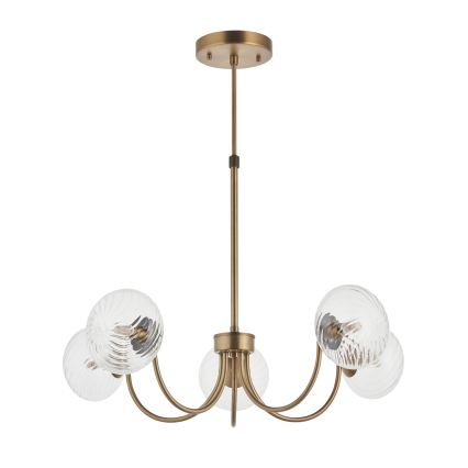 Endon 119210 - HAGUE Rod Chandelier 5xG9/5W/230V Brass