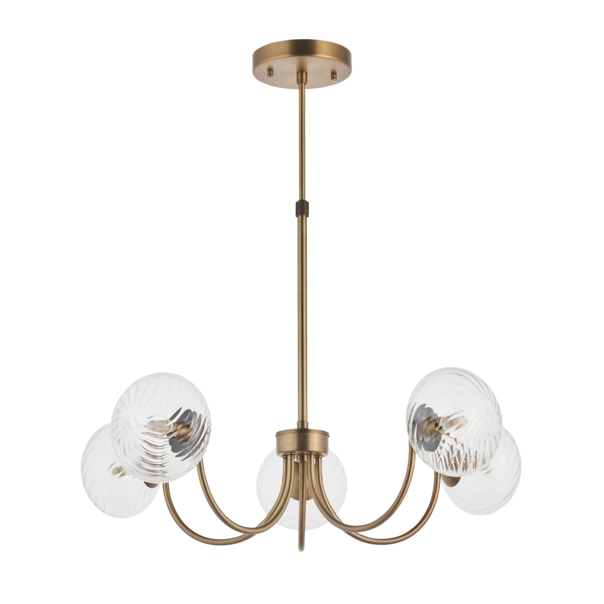 Endon 119210 - HAGUE Rod Chandelier 5xG9/5W/230V Brass