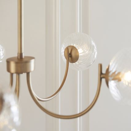 Endon 119210 - HAGUE Rod Chandelier 5xG9/5W/230V Brass