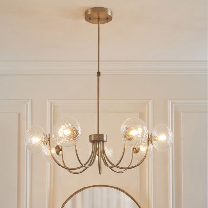 Endon 119224 - HAGUE cable pendant light 7xG9/5W/230V brass
