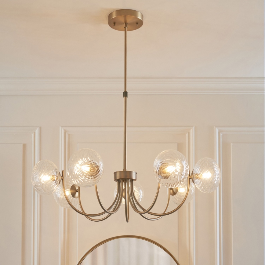 Endon 119224 - HAGUE cable pendant light 7xG9/5W/230V brass