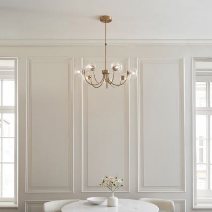 Endon 119224 - HAGUE cable pendant light 7xG9/5W/230V brass