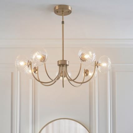 Endon 119224 - HAGUE cable pendant light 7xG9/5W/230V brass