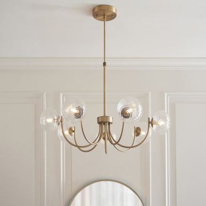 Endon 119224 - HAGUE cable pendant light 7xG9/5W/230V brass