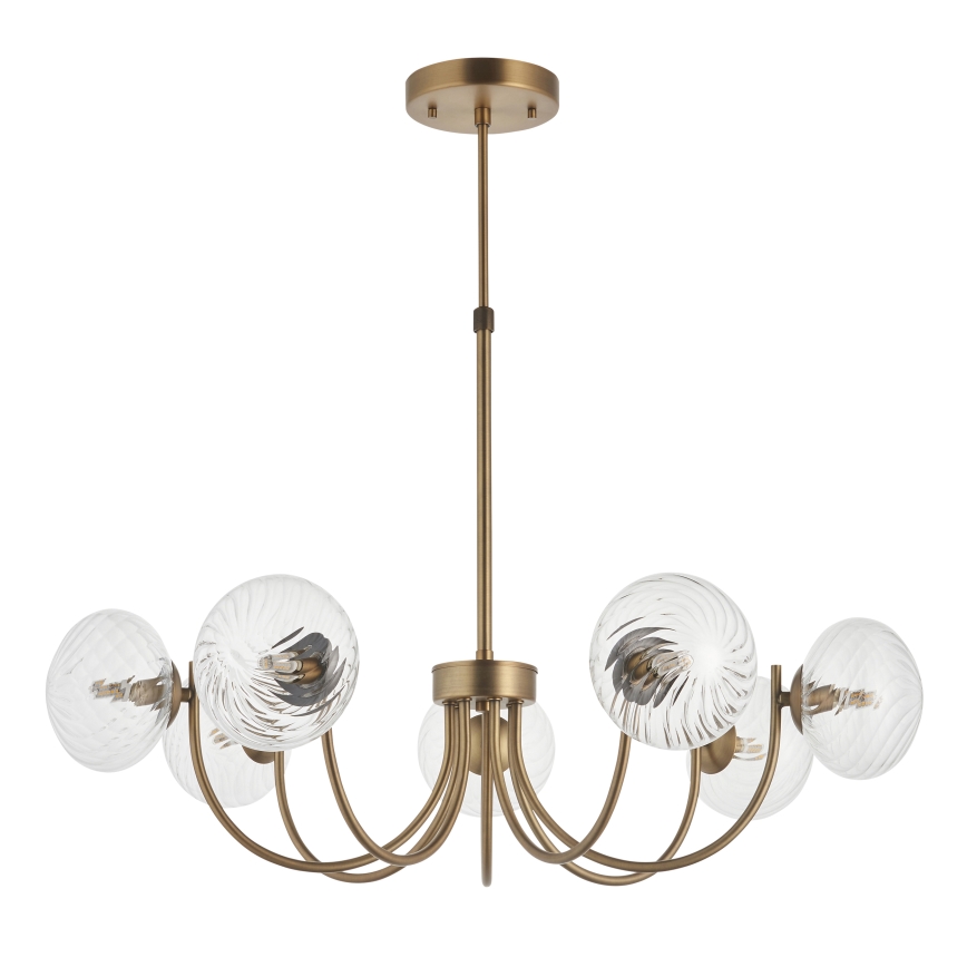 Endon 119224 - HAGUE cable pendant light 7xG9/5W/230V brass
