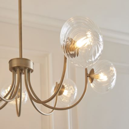 Endon 119224 - HAGUE cable pendant light 7xG9/5W/230V brass