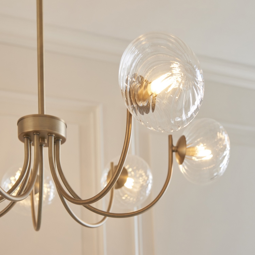 Endon 119224 - HAGUE cable pendant light 7xG9/5W/230V brass