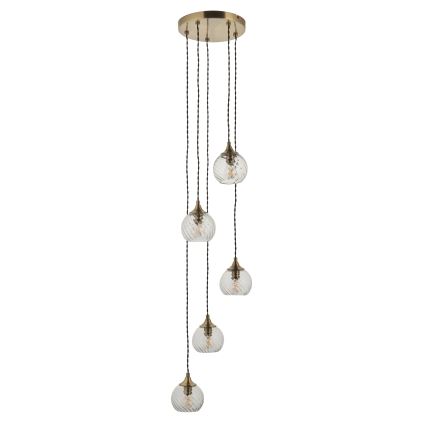 Endon 119435 - ALLEGRA cable-hung pendant 5xE14/7W/230V brass
