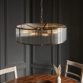 Endon 119455 - RIDGETON chain-hung chandelier 8xE14/7W/230V brass