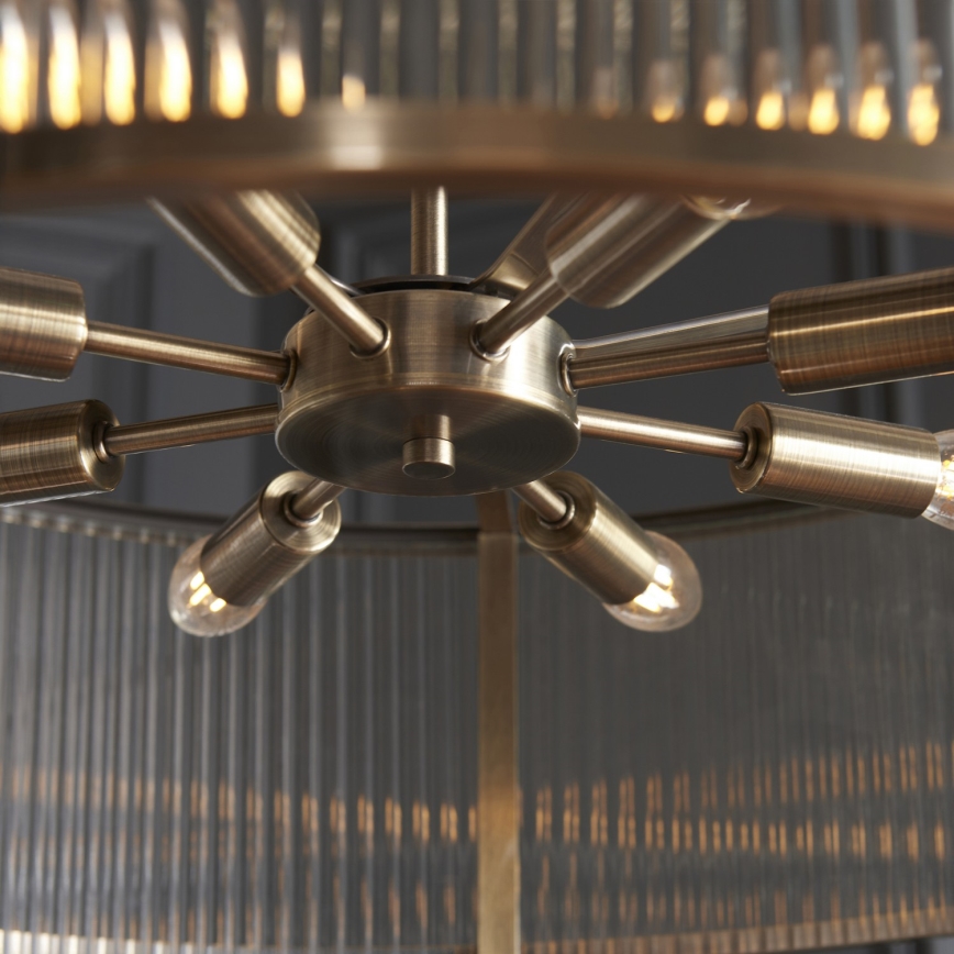 Endon 119455 - RIDGETON chain-hung chandelier 8xE14/7W/230V matte chrome