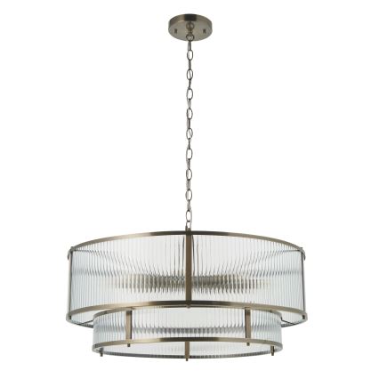 Endon 119456 - RIDGETON Chain-Hung Chandelier 8xE14/7W/230V Brass