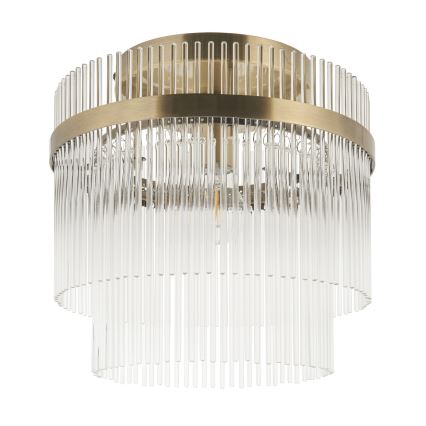 Endon 119492 - MARIETTA flush-mount ceiling light 1xE27/10W/230V brass/clear