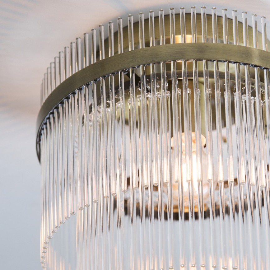 Endon 119492 - MARIETTA flush-mount ceiling light 1xE27/10W/230V brass/clear