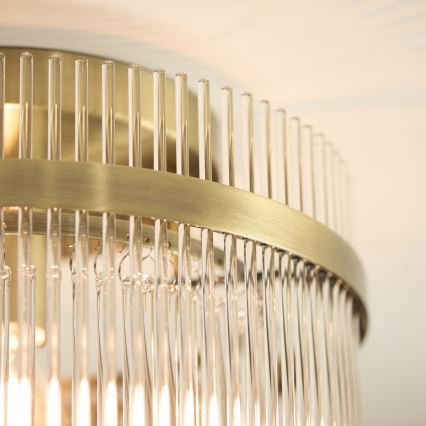 Endon 119492 - MARIETTA flush-mount ceiling light 1xE27/10W/230V brass/clear