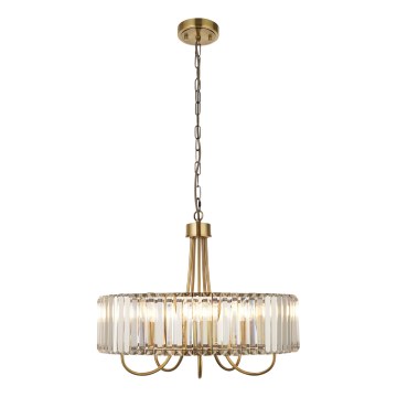 Endon 119610 - VISCONTI Chain-Hung Chandelier 5xE14/6W/230V Brass