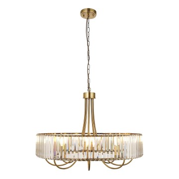 Endon 119611 - VISCONTI Chain-hung Chandelier 8xE14/6W/230V, Brass