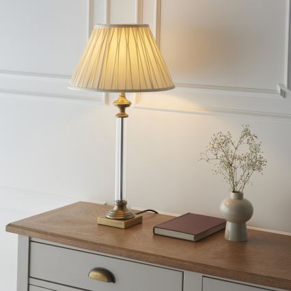 Endon 119972 - AVEBURY Table Lamp 1xE27/10W/230V Brass/Grey