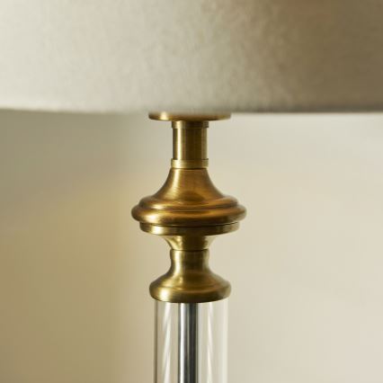 Endon 119972 - AVEBURY Table Lamp 1xE27/10W/230V Brass/Grey