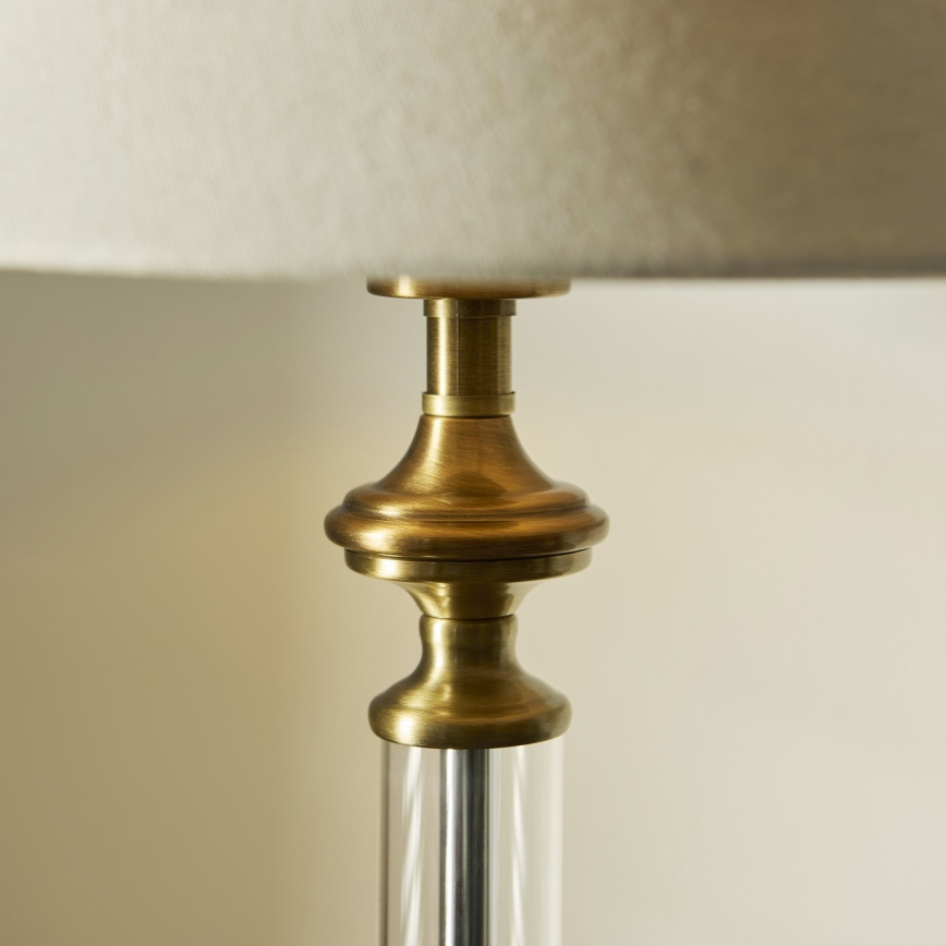 Endon 119972 - AVEBURY Table Lamp 1xE27/10W/230V Brass/Grey