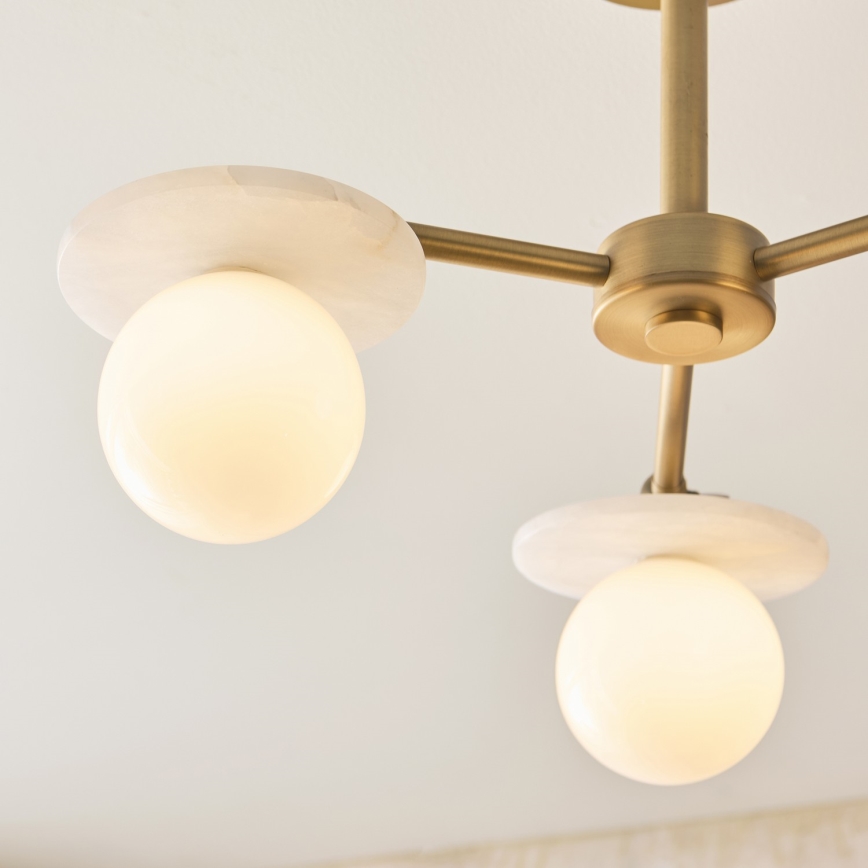 Endon 120036 - CERCHIO Rod-Mounted Pendant 3xG9/5W/230V, Brass