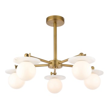 Endon 120037 - CERCHIO Rod Pendant 5xG9/5W/230V, Brass