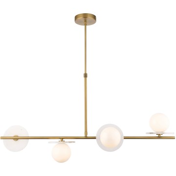 Endon 120038 - CERCHIO Rod-Mounted Chandelier 4xG9/5W/230V Brass