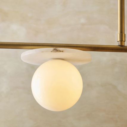 Endon 120038 - CERCHIO Rod-Mounted Chandelier 4xG9/5W/230V Brass