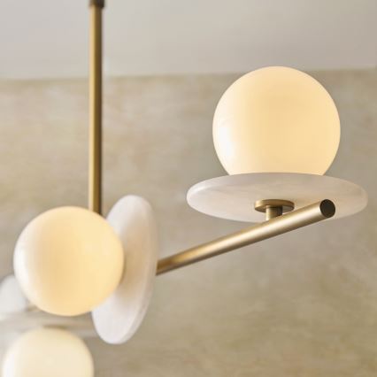 Endon 120038 - CERCHIO Rod-Mounted Chandelier 4xG9/5W/230V Brass