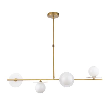 Endon 120038 - CERCHIO Rod-Mounted Chandelier 4xG9/5W/230V Brass