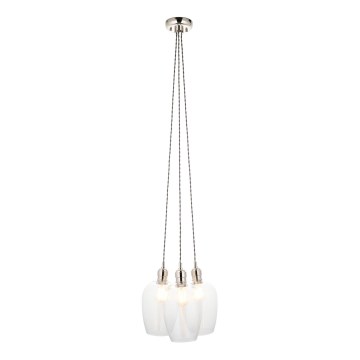 Endon 120644 - Cable-hung pendant light 3xE27/10W/230V, glossy chrome