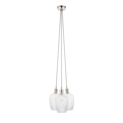 Endon 120652 - Cable-suspended pendant light 3xE27/10W/230V polished chrome