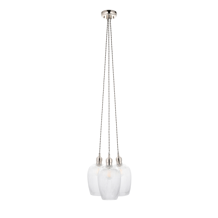 Endon 120652 - Cable-suspended pendant light 3xE27/10W/230V polished chrome