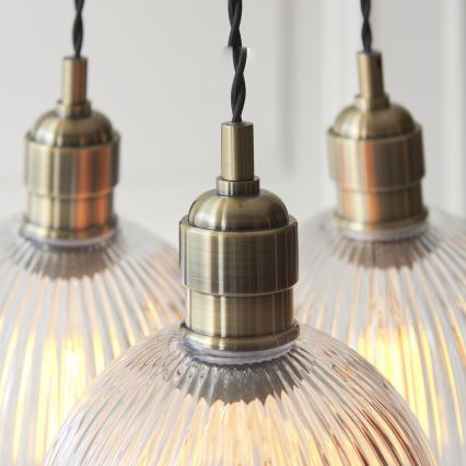 Endon 120656 - Cable-suspended pendant light 3xE27/10W/230V brass